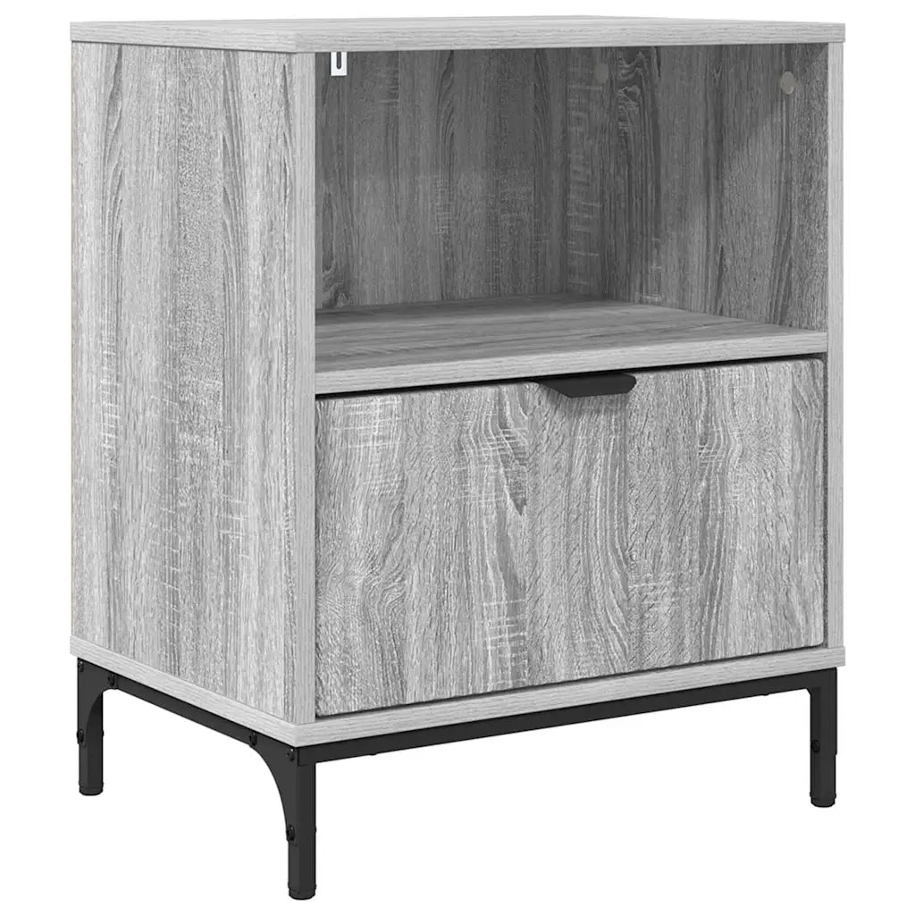 Armadio da Notte con cassetto Grigio sonoma 49 x 36 x 61 cm