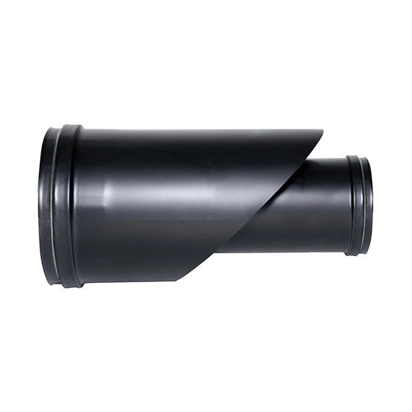 Raccordo coassiale canna fumaria tubo coassiale nero D. 80/130  CE in acciaio 316 per stufa pellet  Made in Italy UNI 1856/2