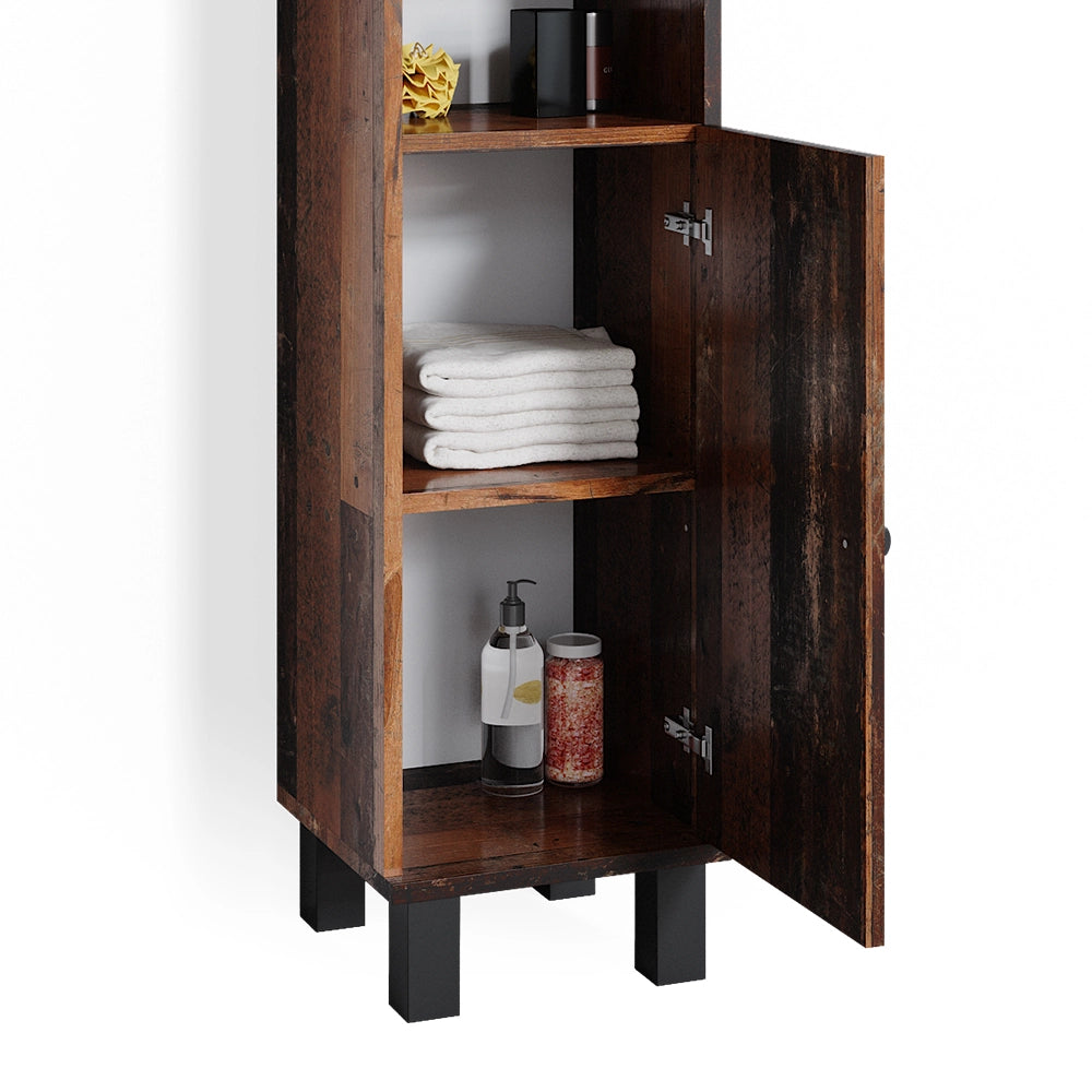 Vicco Set mobili bagno Rovere rustico 3 parti, con mobile midi
