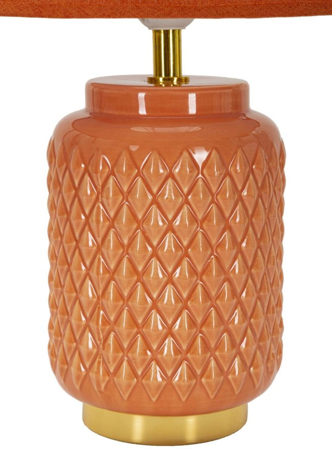LAMPADA DA TAVOLO SQUARE ARANCIONE CM Ø 28X44