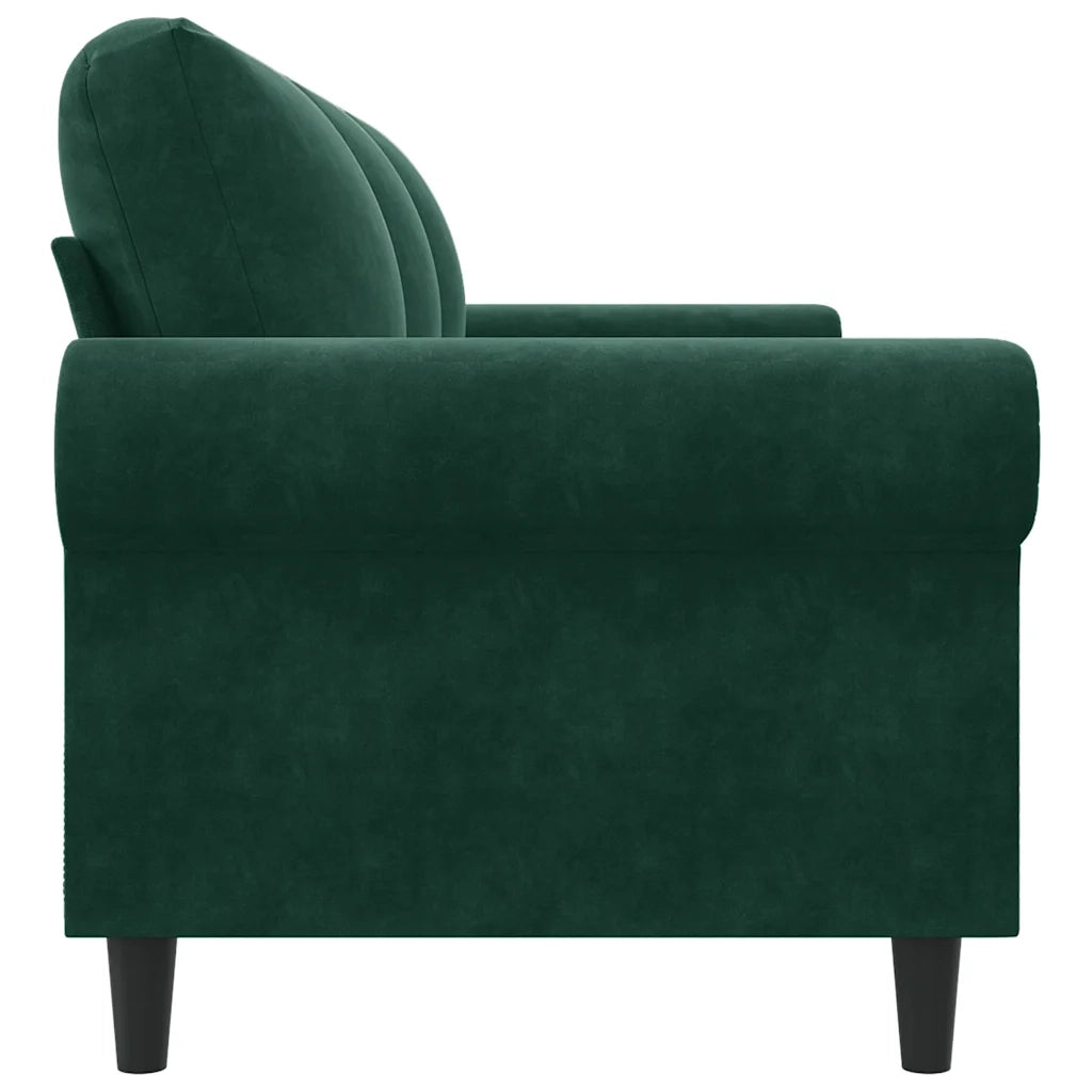 Divano a 3 Posti-Sofa 3 Posti Verde Scuro 180 cm in Velluto 559350