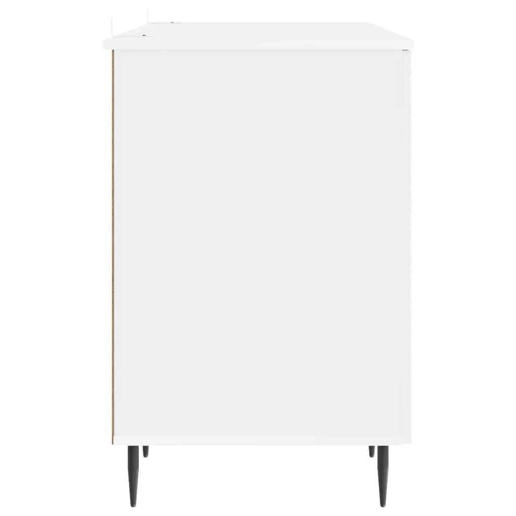 Scrivania Bianco Lucido 142,5 x 50 x 75 cm Legno ingegnerizzato
