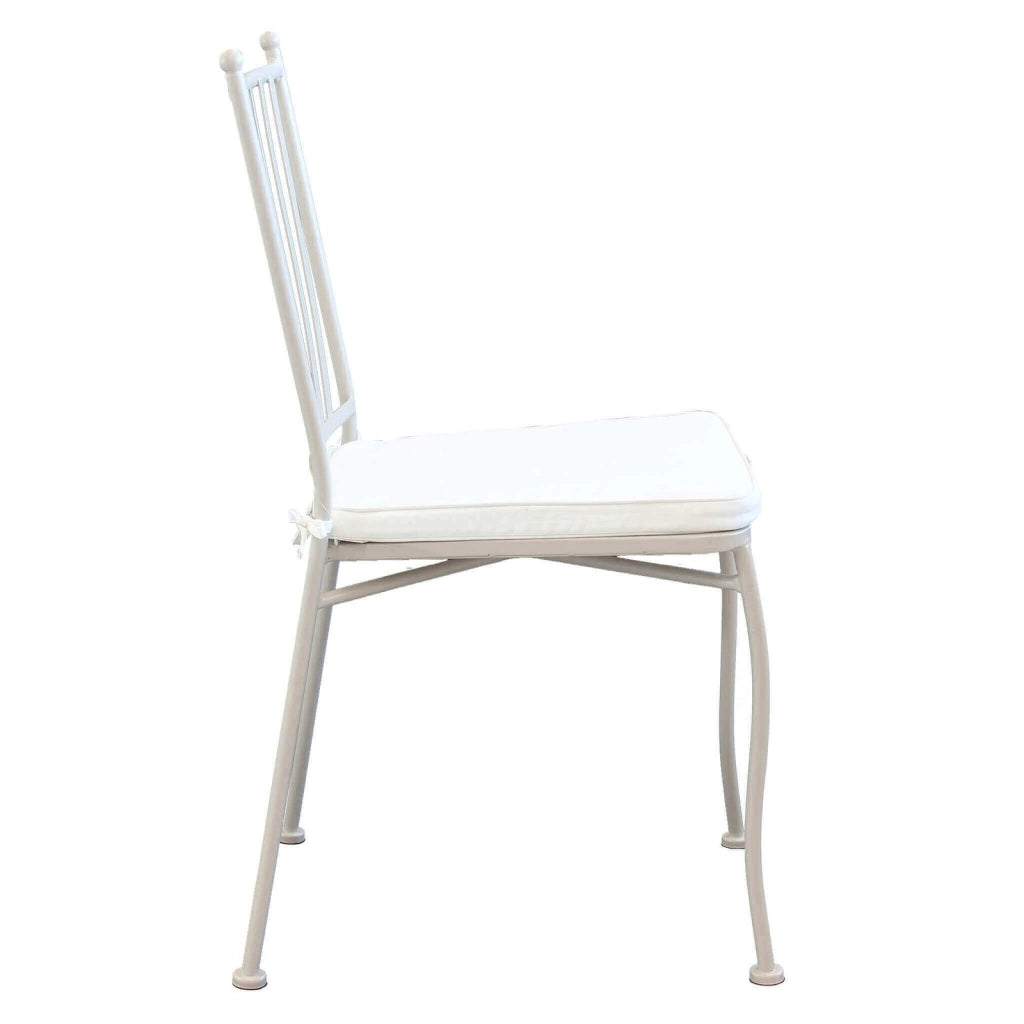 Sedia da Giardino con cuscino in Acciaio cm 41x53x90 - NEVIL