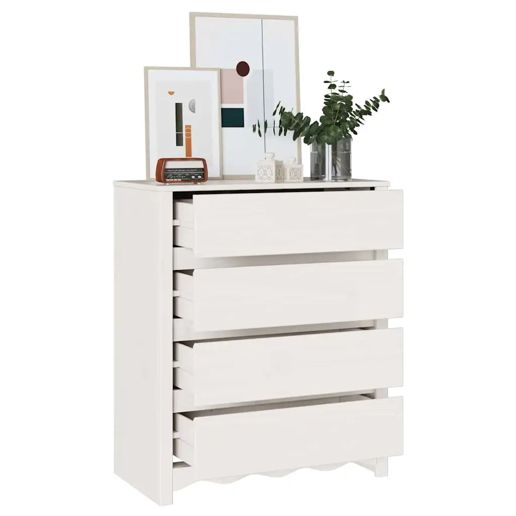 Cassettiera con cassetto Drammen Bianco 76,5 x 40 x 91 cm 42003053