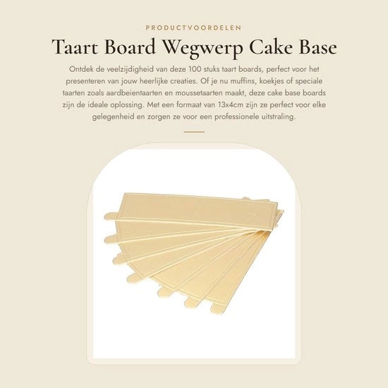 Tavola per torte 100 pezzi - Rettilineo - Imbevibile - Carta gialla - 13x4cm - Adatto per muffin/crostini - Tavola per dolci