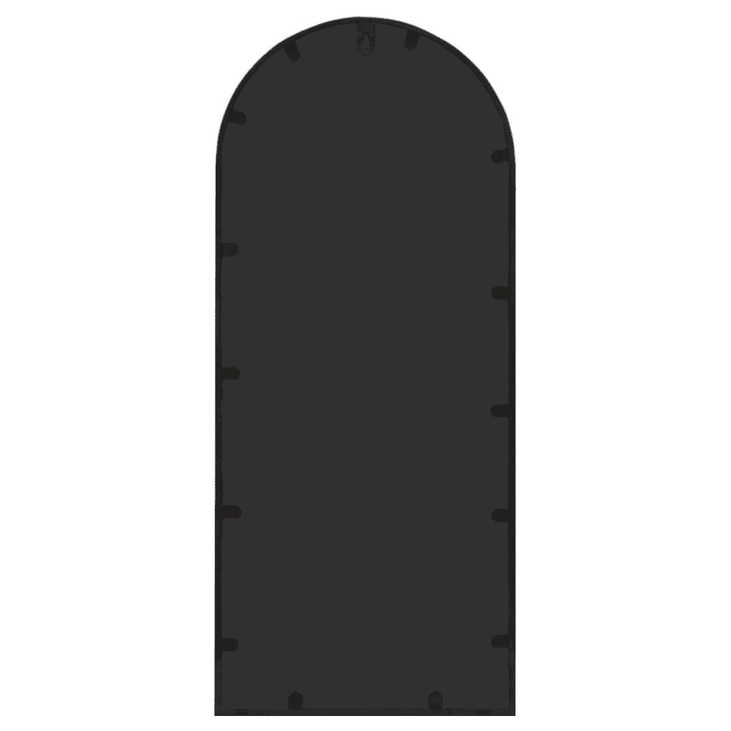 Specchio da Giardino Nero 100x45 cm in Ferro per Uso Esterno