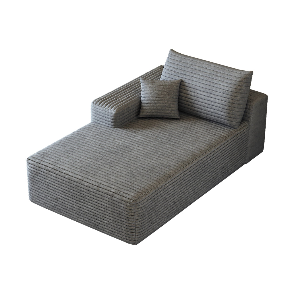 DIVANO LETTO ANGOLARE REVERSIBILE IN TESSUTO GRIGIO