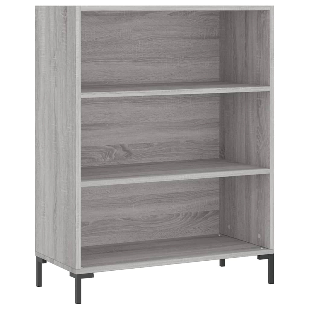 Buffet credenza cassettiera armadio mobile contenitore organizer cucina soggiorno rovere Sonoma 69,5 x 32,5 x 180 cm legno ingegnerizzato grigio 02_0036424