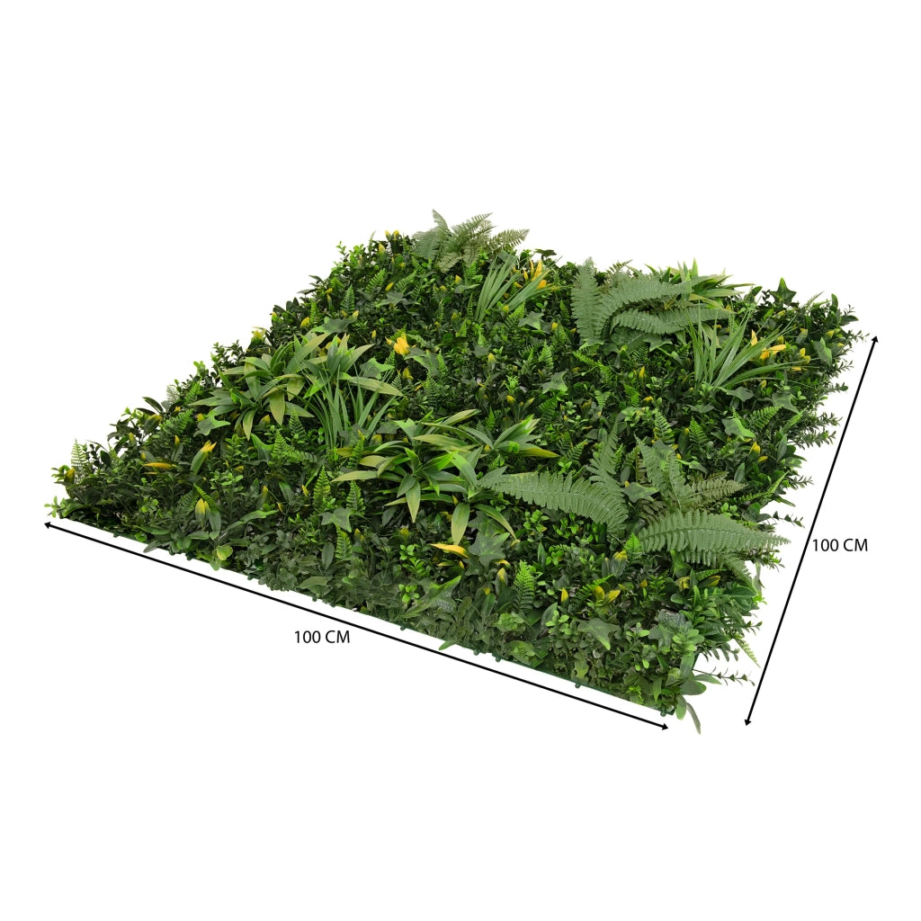 Pannello Parete Vegetale Artificiale Ayla 100x100 cm per Giardino e Casa