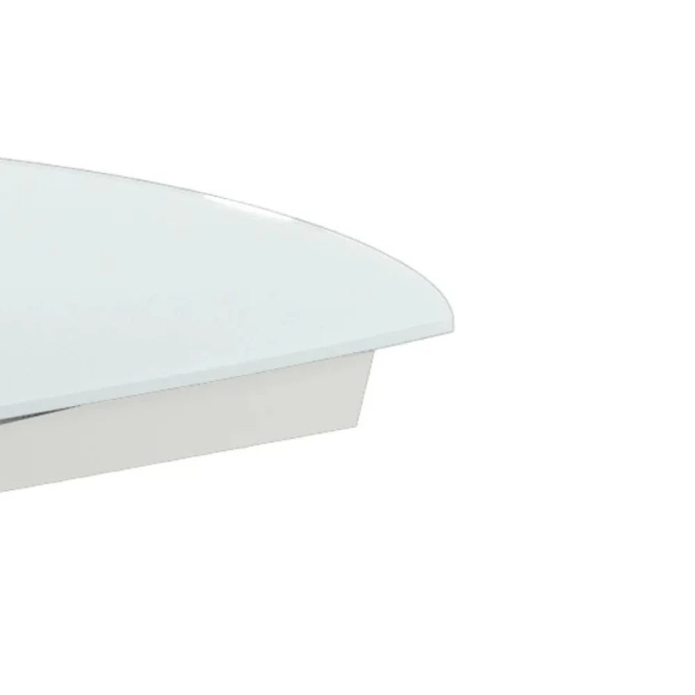 Tavolo da pranzo allungabile in vetro temperato bianco Float 120-180x90 cm fino a 8 posti | Duzzle