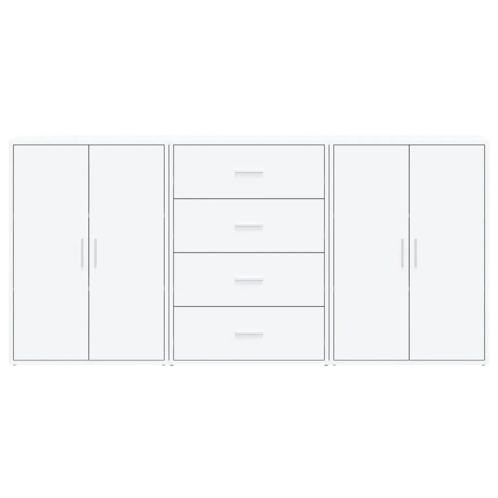 Credenze 3 pz Bianche 60x31x84 cm in Legno Multistrato 3276574