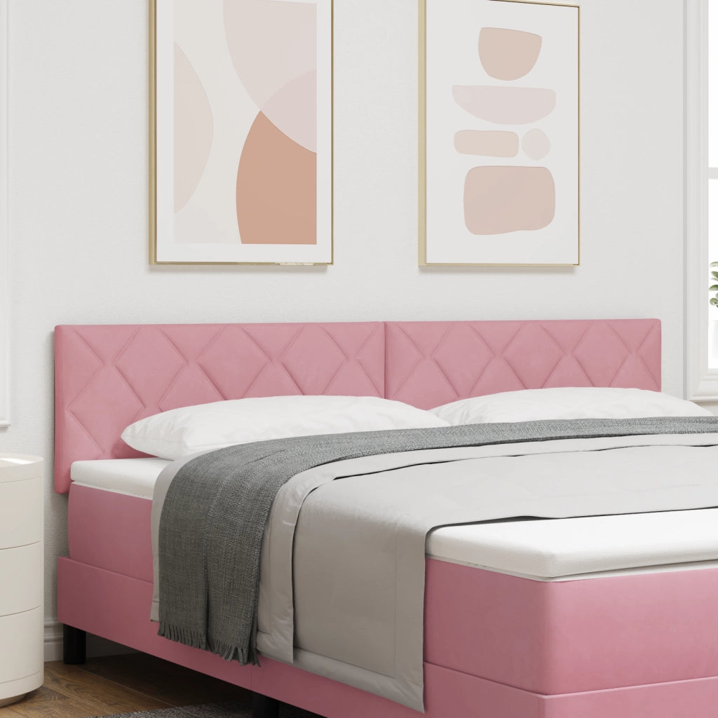 Testiera Design Blocchi di Diamante Rosa 180 cm Velluto
