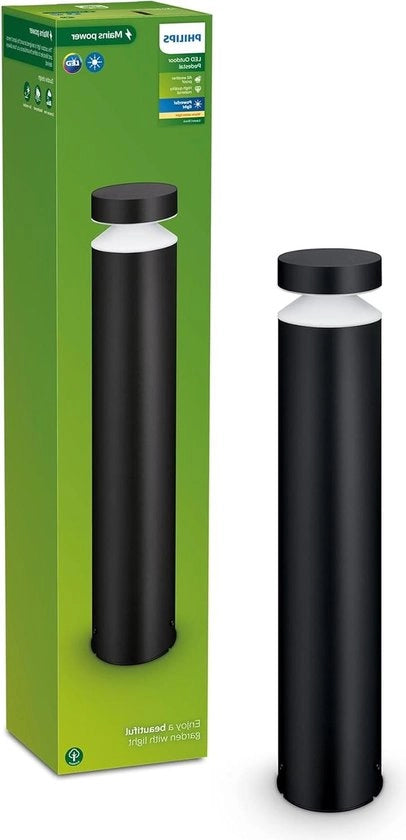 Lampada da Terra per Esterno 6W 2700K Luce Bianca Calda IP44 Resistente al Tempo Nero Decorazione Esterna Illuminazione Esterna