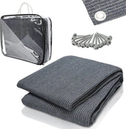 Tavolo da Campeggio per Pic-Nic 300x400cm Blu-Grigio HDPE Resistente all'Acqua 13 Pennelli per Terra