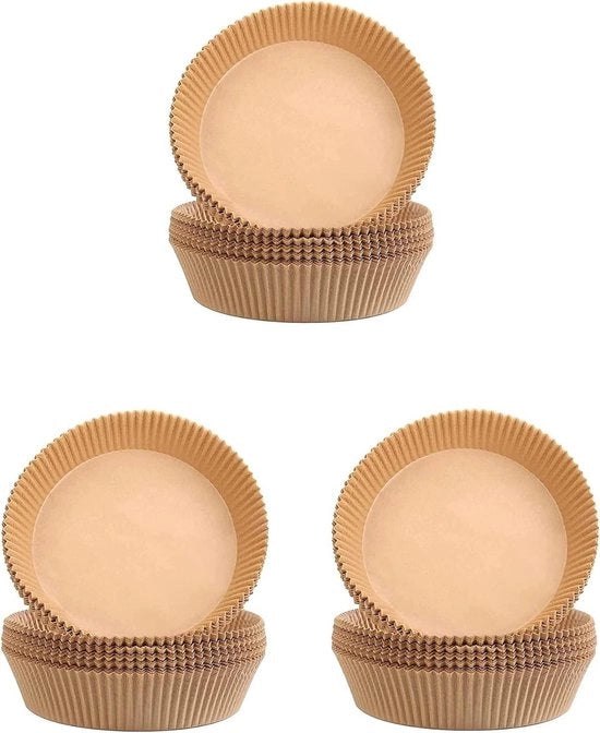 Pannetto di carta per forno da utilizzare con frittiera a aria - 150 pezzi, rivestimento antiaderente, impermeabile all'olio