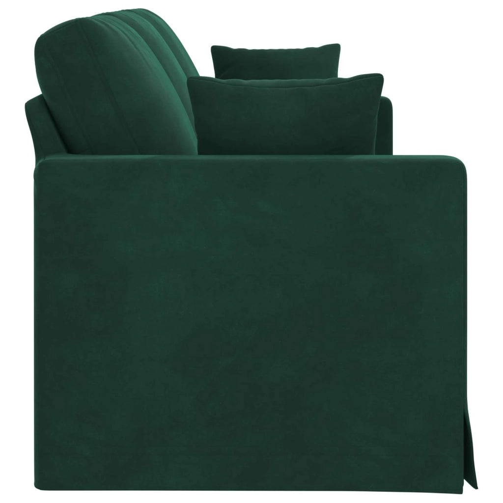 Divano Verde Scuro 198 x 78 x 80 cm Velluto
