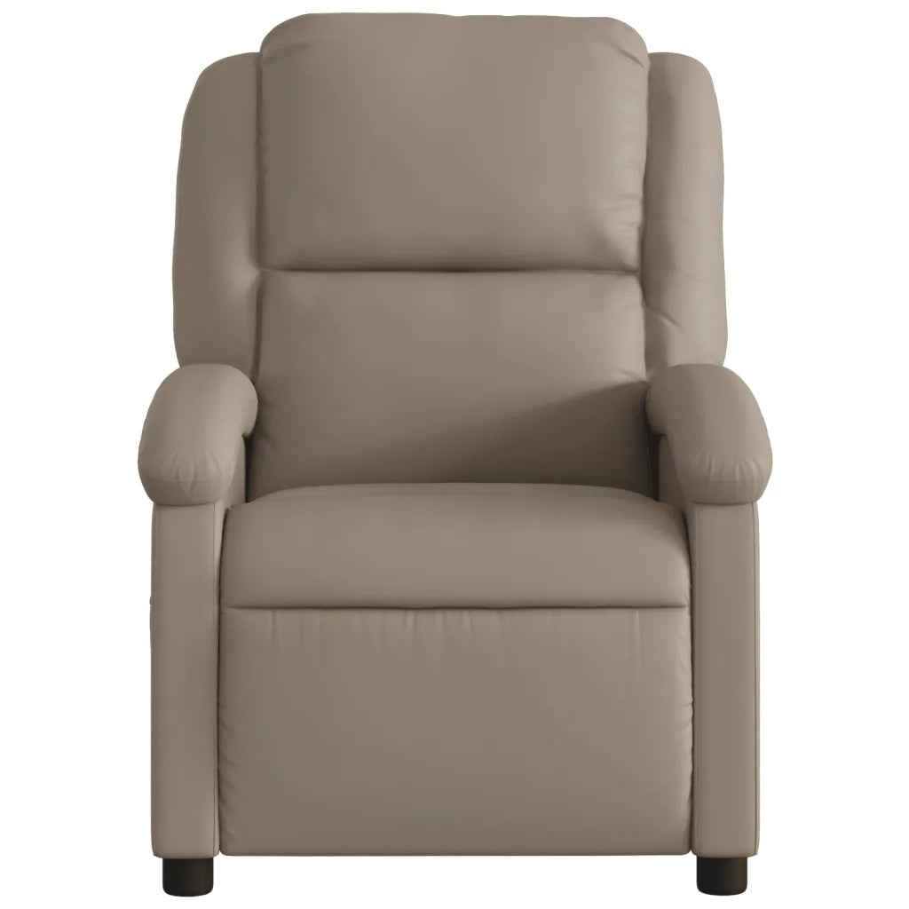 Divano Sedia-Poltrona Reclinabile Cappuccino in Similpelle 927966