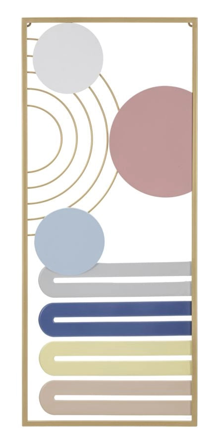 Pannello da Muro Colorful 37,5x2x84 cm in Ferro Multicolor