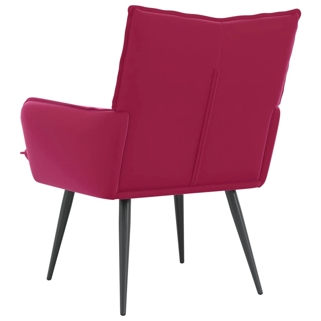 Poltrona Rosso Vino Velluto 42047728
