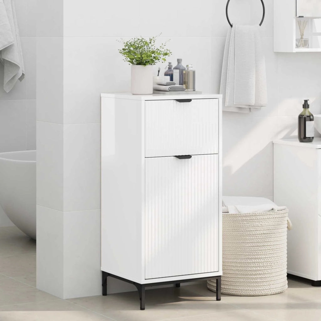 Mobile da Bagno Bianco Lucido 39,5 x 36 x 88 cm 883398