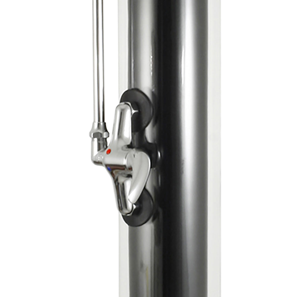 Doccia Solare da Giardino 28L Miscelatore e Lavapiedi ATI Docce N Grigio Antracite