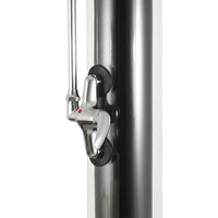 Doccia Solare da Giardino 28L Miscelatore e Lavapiedi ATI Docce N Grigio Antracite