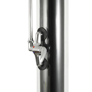 Doccia Solare da Giardino 28L Miscelatore e Lavapiedi ATI Docce N Grigio Antracite