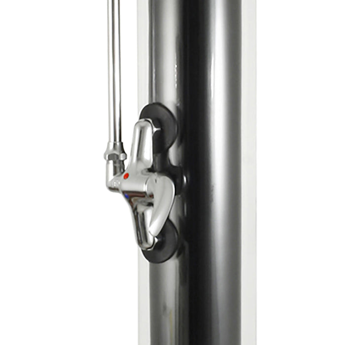 Doccia Solare da Giardino 28L Miscelatore e Lavapiedi ATI Docce N Grigio Antracite