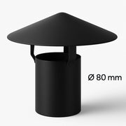 Cappello cinese canale fumo Ø 80 mm stufa pellet acciaio zincato antipioggia