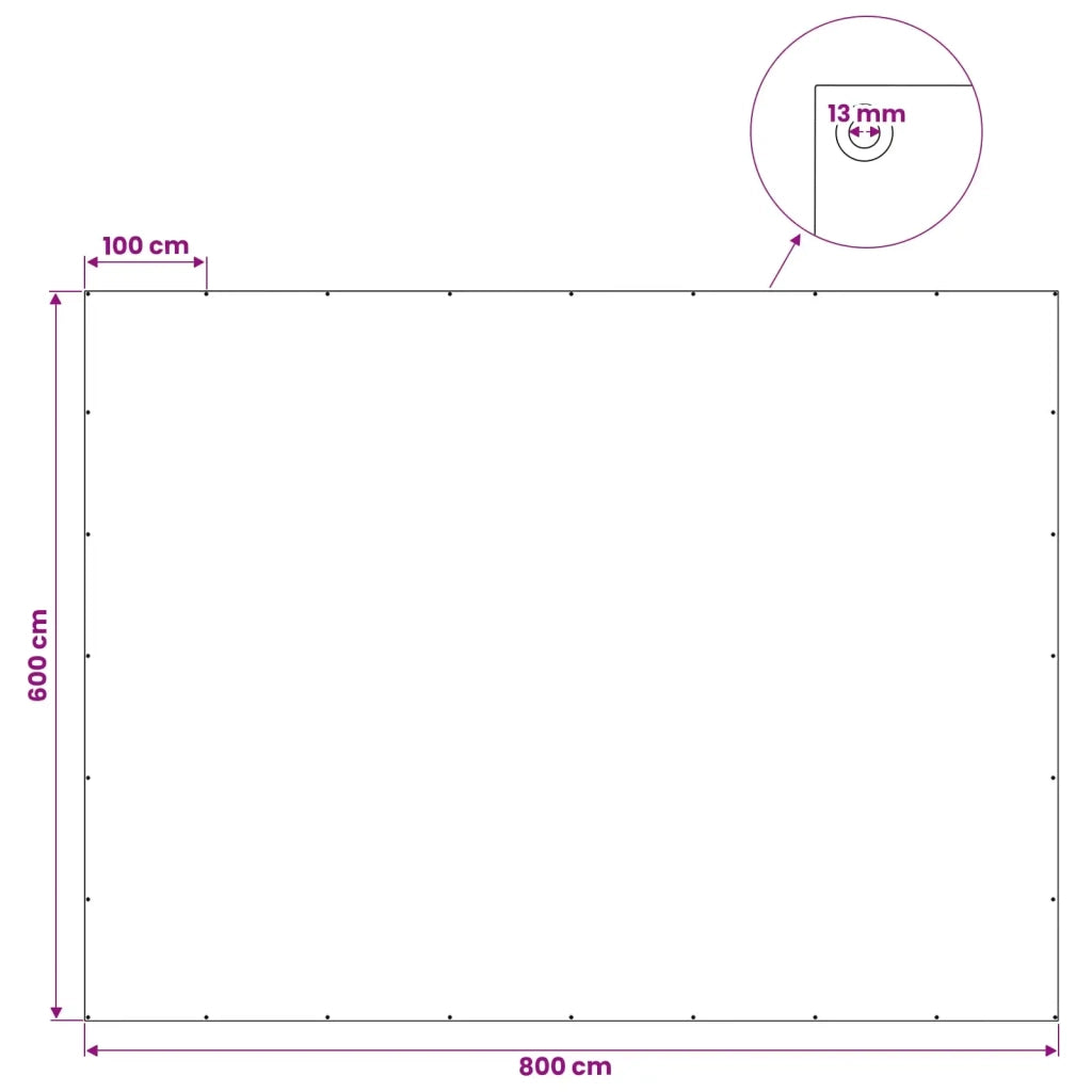 Telo con Occhielli Grigio Chiaro 6 x 8 m 260 gsm PE 42039329