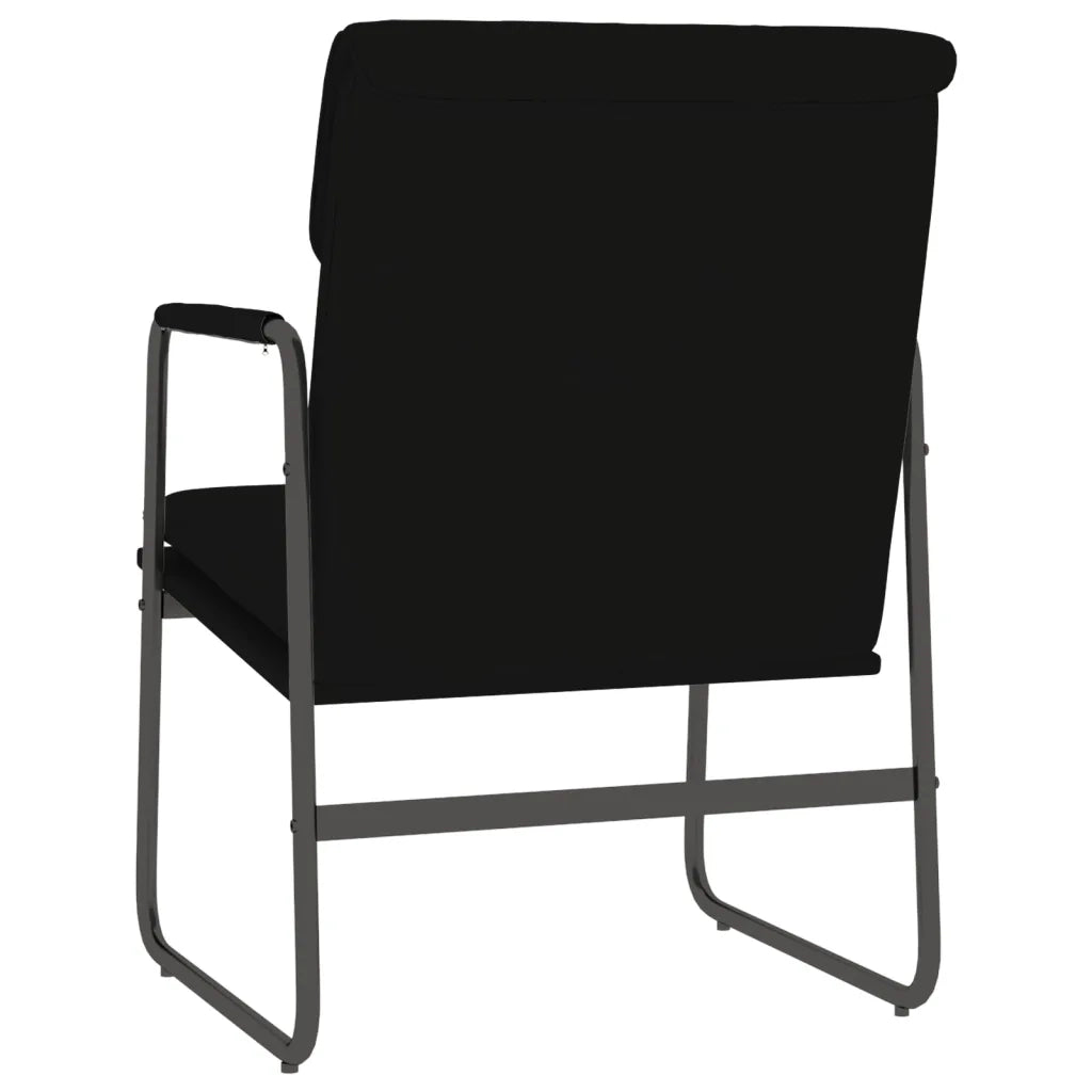 Sedia Lounge Nera 55x64x80 cm in Similpelle 351360