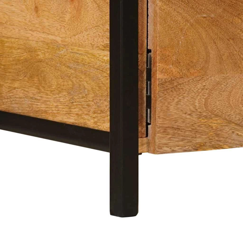 Mobiletto portaoggetti con cassetti moderni 110 x 30 x 40 cm in legno massello di mango marrone 02_0058087