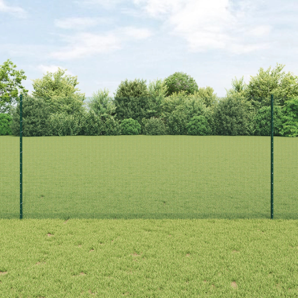 Recinto in Filo Saldato con 22 Post U Verde 1.2x50 m Acciaio