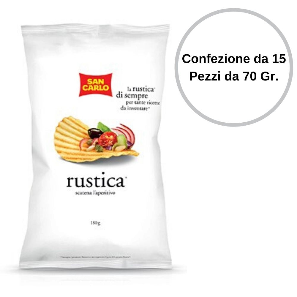 Patatine san carlo rustica confezione da 15 pezzi da 70 grammi