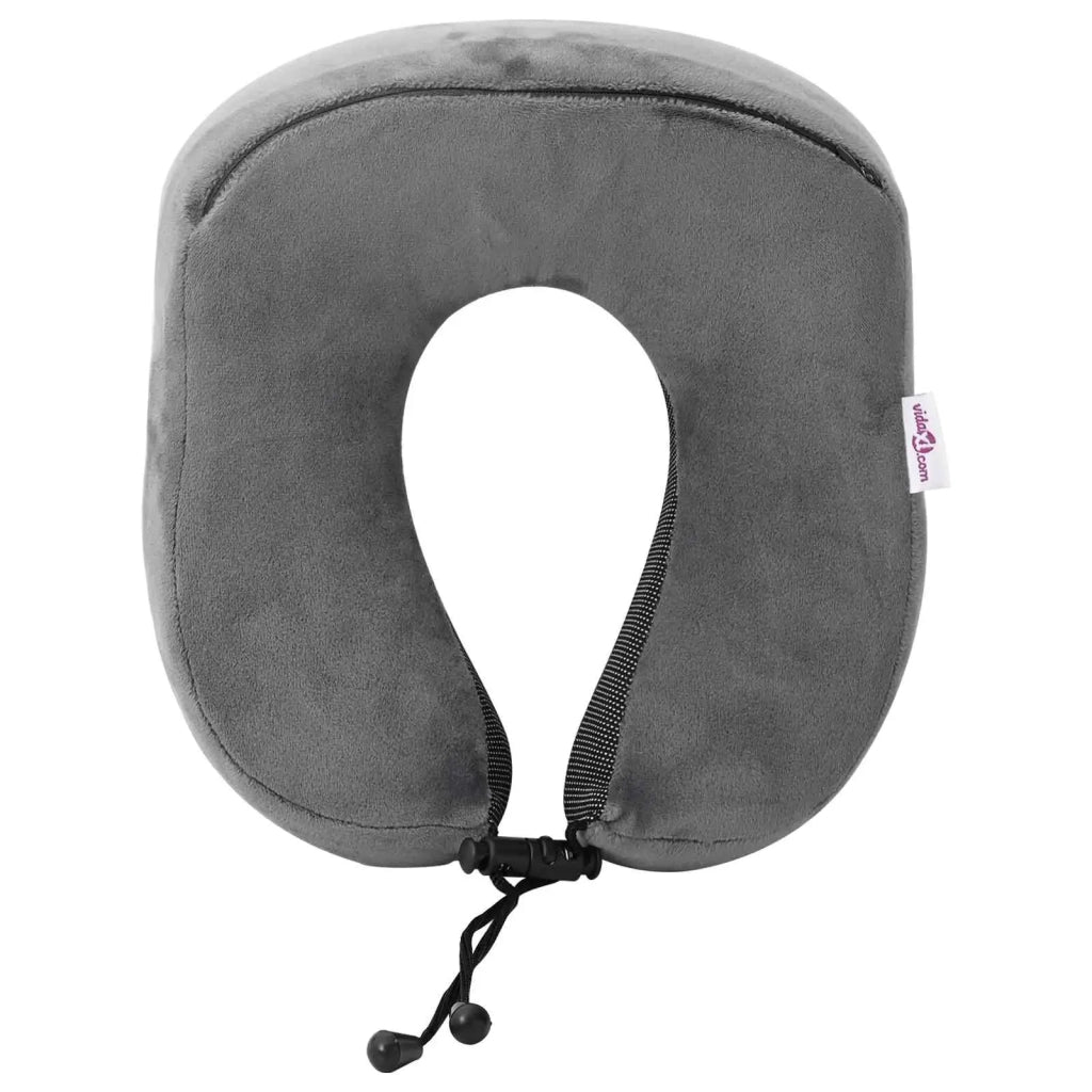 Cuscino da Viaggio per il Collo Grigio 27 x 26 x 14 cm CFW7415085