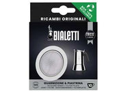 SET GUARNIZIONI PZ.1 + 1 FILTRO PER CAFFETTIERA ACCIAIO- - 4 tazze - 3 blister BIALETTI
