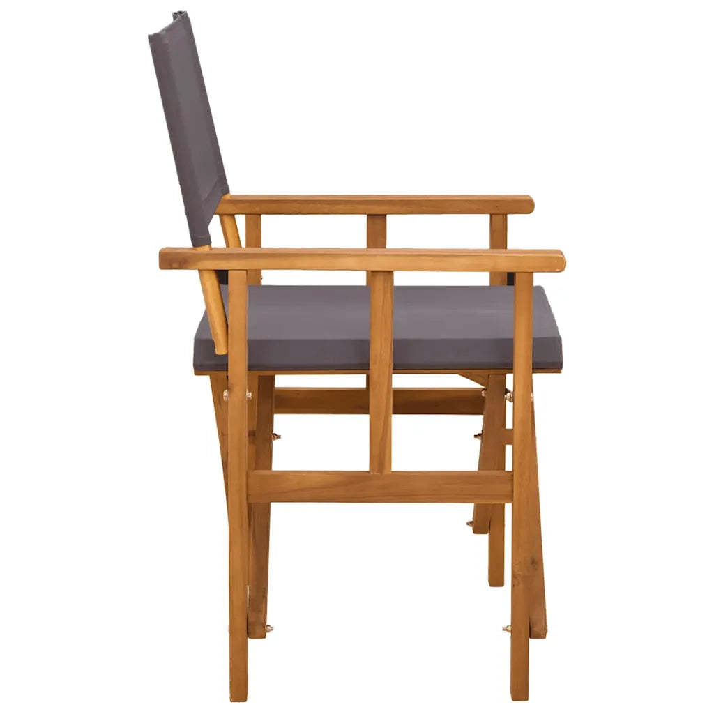 Sedie da Regista 2 pz in Legno Massello di Acacia 45947