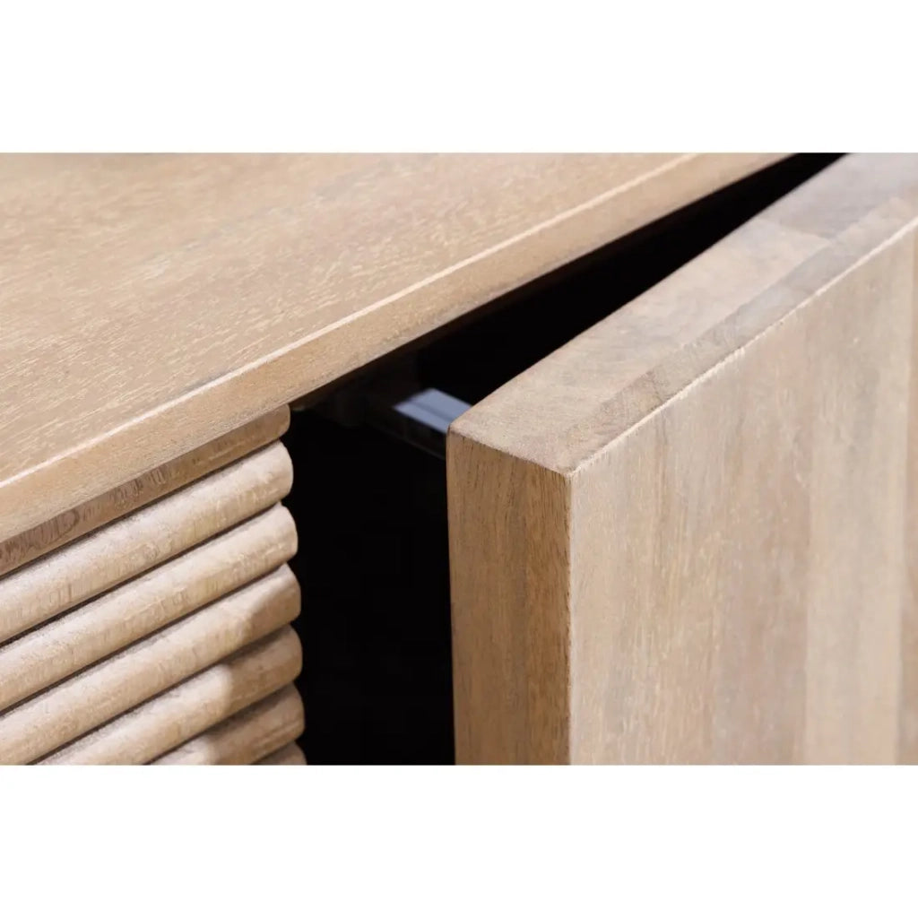 Buffet ORINO 170 cm – Legno massiccio di mango sbiancato – Stile Art Déco