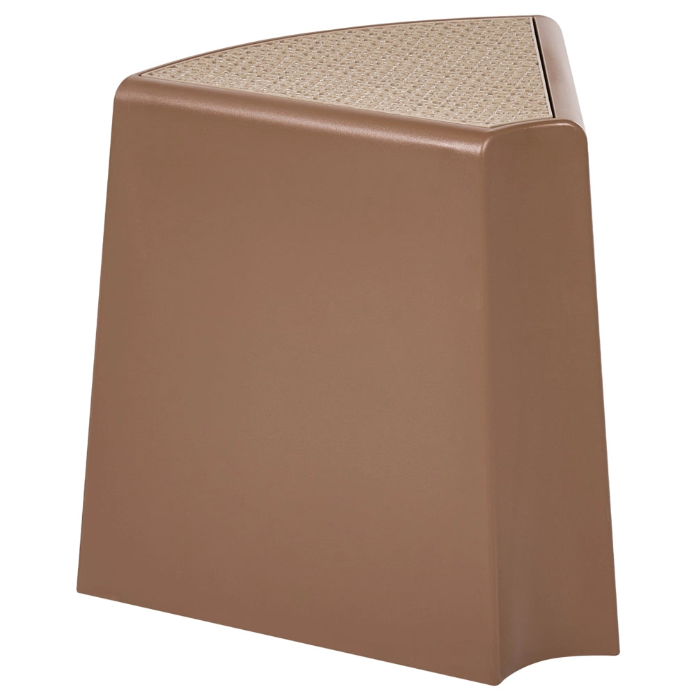 Set da 4 sgabelli da giardino in materiale sintetico marrone sedute aggiuntive per patio poggiapiedi impilabili