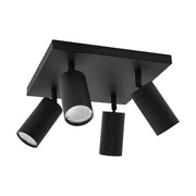 Plafoniera loft nera quadrata Struhm Manam 4xGU10 35W