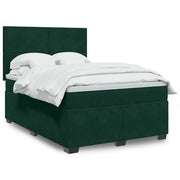 Giroletto a Molle con Materasso Verde Scuro 140x190 cm Velluto 3293203