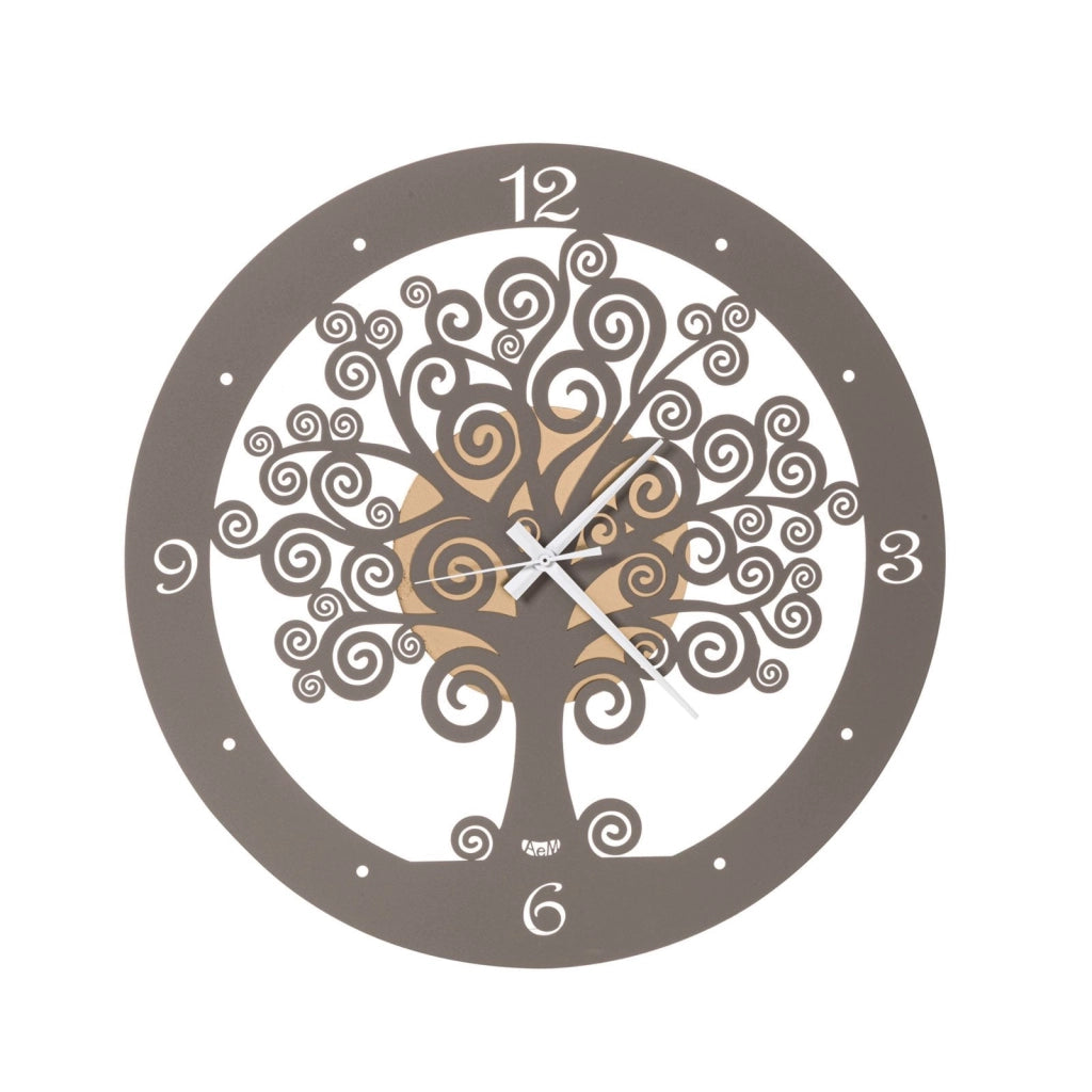 Orologio da parete particolare Albero della Vita piccolo Oro laccato e fango