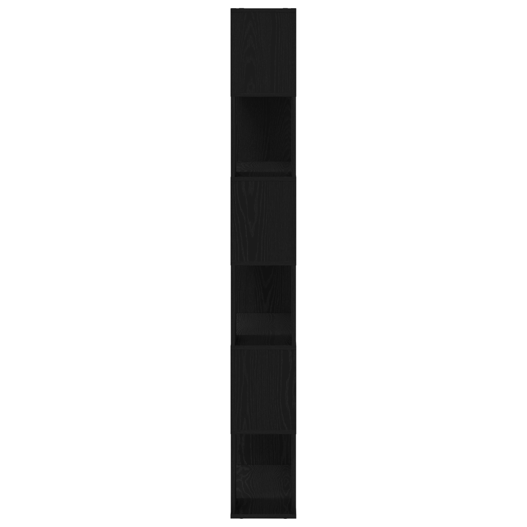 Scaffale  Nero Rovere 80x24x186 cm Legno ingegnerizzato