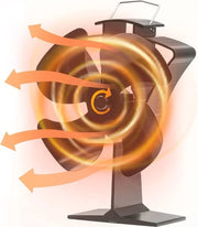 Ventilatore per Camino a 4 Paletti a Calore Aria Condizionato per una Diffusione Efficiente del Calore