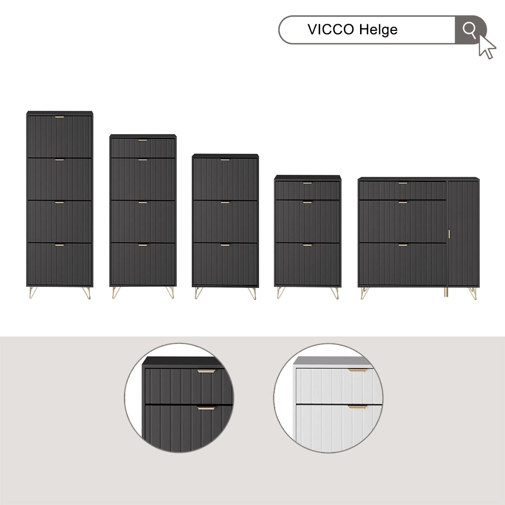Vicco Mobile porta scarpe Nero 108 x 107.5 cm