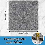 Matte da doccia in luffa 60 x 60 cm con superficie antiscivolo morbida e confortevole in grigio per famiglie e anziani