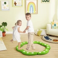 Percorso di Equilibrio per Bambini di +3 Anni con Punti Tattili per Interni ed Esterni, Verde