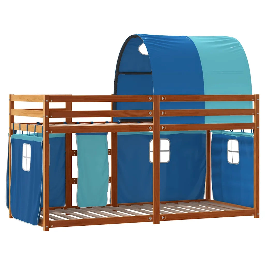 Letto a Castello senza Materasso Blu 80x200 cm Massello Pino 3284013