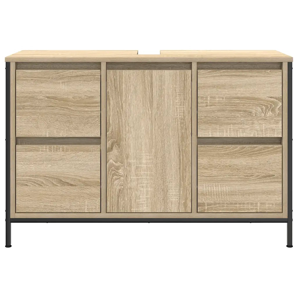 Mobile Lavabo con Cassetti Rovere Sonoma 90x34,5x60 cm 861888