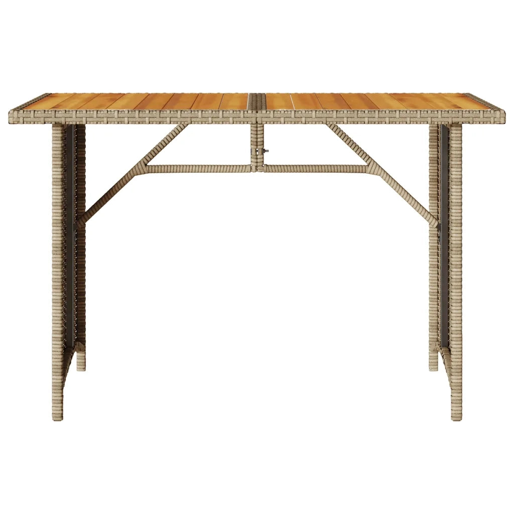 Set da Pranzo da Giardino 2 pz | Set Salotto da Giardino con Cuscini Beige in Polyrattan